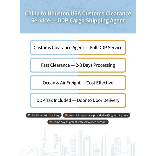 China To Houston USA Customs Clearance Service DDP Cargo Shipping Agent