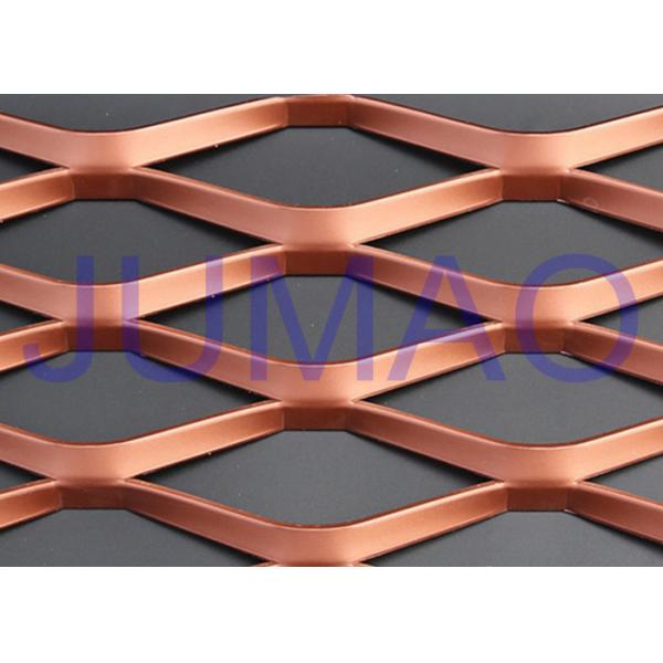 PVDF Coated Stainless Expanded Mesh , Interior Copper Expanded Metal Mesh