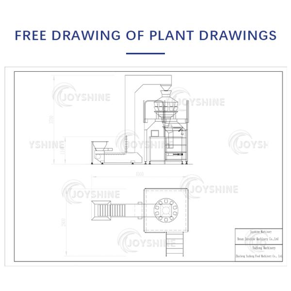 Multi-heads Weigher Packaging Machine with Film Material POPP CPP VMCPP BOPP PE PET AL NY