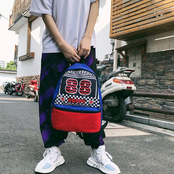 New nylon letter printed backpack fashion trend in summer in Europe and America
