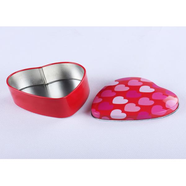 CMYK Offset Printed Heart Shaped Tin Box For Wedding Candy Sweets Gifts Packaging