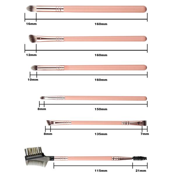 Complete Face And Eye Cosmetic Makeup Brush Set Champagne Gold Color