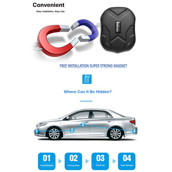 2G 5000mAh Vehicle GPS Tracker Locator Waterproof APP Control Car GPS Tracker Device