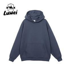Embroidery Custom Quality Gym Sports Polyester Washed Oversize Sweatshirt White Embroidery Men's Hoodies