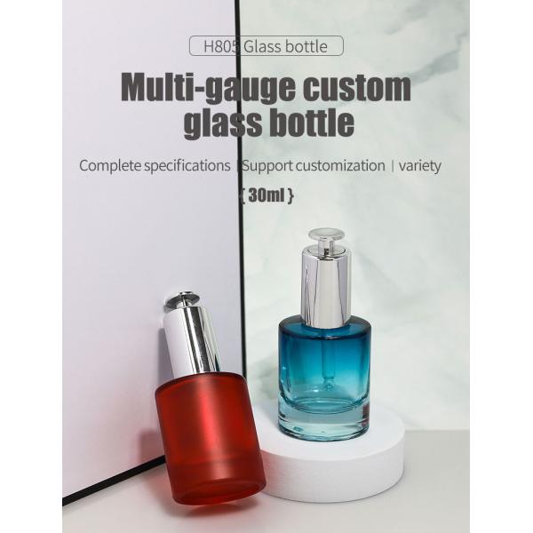 Frosted Luxury Cosmetic Packaging 30ml Black Glass Dropper Bottle