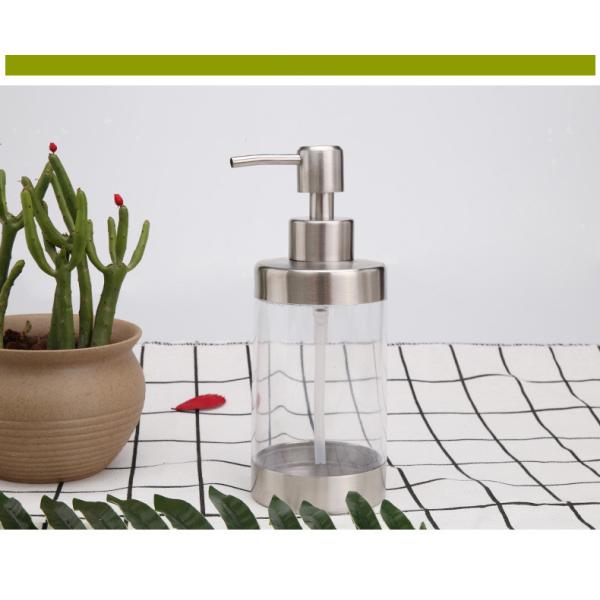 350ml stainless steel and glass liquid soap dispensers Kitchen Sink and Bathroom Soap Dispenser