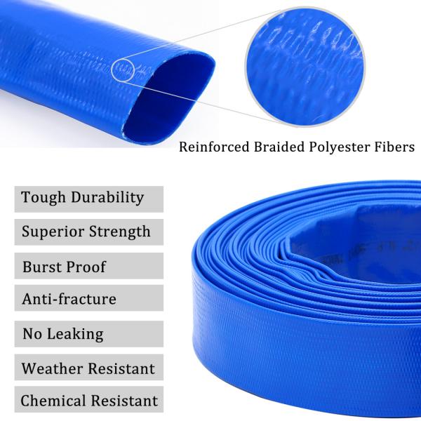 Drip Line Irrigation Pipe Plastic Tubing Lay Flat Sprinkler Hose for Agriculture and Garden