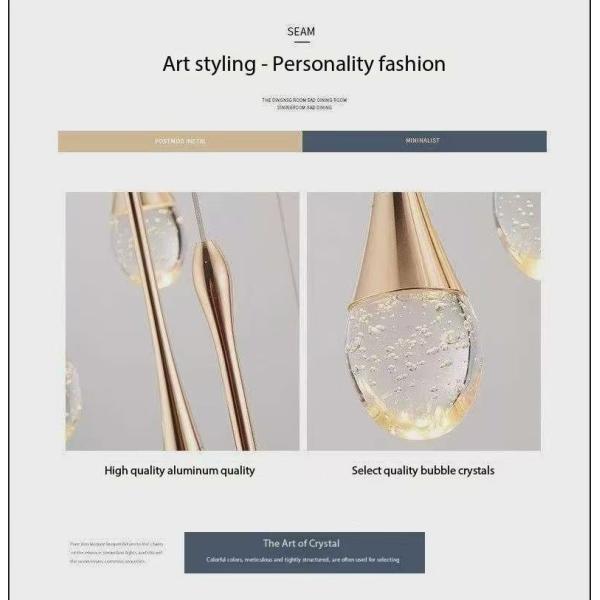 Internet Célébrité Lustre à petite taille Éclairage élégant pour le salon du Penthouse