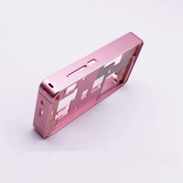 High Precision Aluminum Cases CNC Machining Parts In Pink Color Anodized