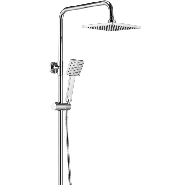 Contemporary Style Bathroom Shower Set with Pure Copper Material and Without Slide Bar