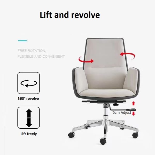 Executive High Back PU Leather Chair Ergonomic Modern Office Chair