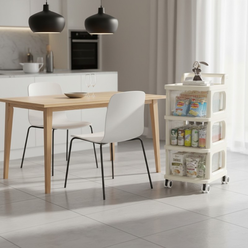 Household Storage Rack Toys Cabinet Holder Rack Movable Storage Drawer Organizer Multi-Layer Trolley Cart
