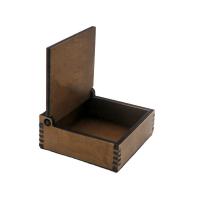 102mm  Plywood Wooden Jewelry Storage Box Decorative Storage Treasure Pack Box
