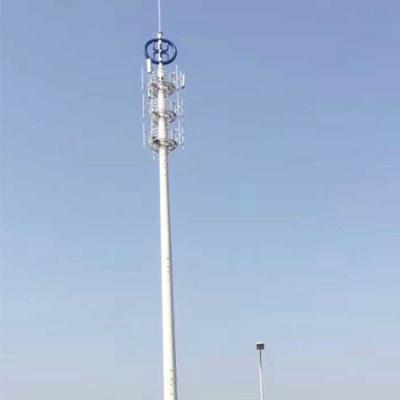Autossuficiente torre de aço 50m Monopole artificial