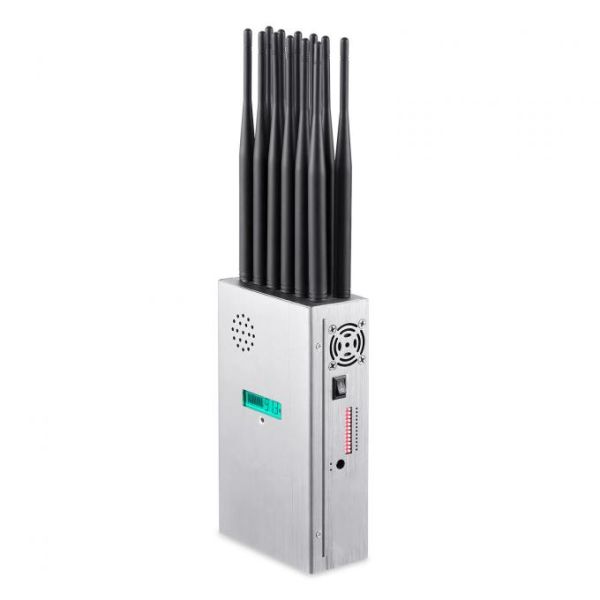 12 Antennas Multifunctional Mobile Phone Signal Jammer Blocking 2G 3G 4G 5G GPS L1 WIFI Lojack Signals