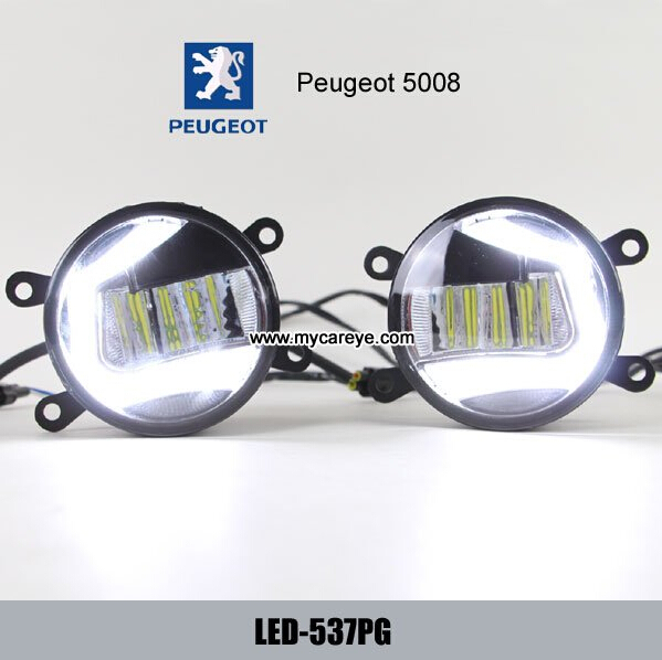 Peugeot 5008 front fog lamp assembly installation LED daytime driving lights