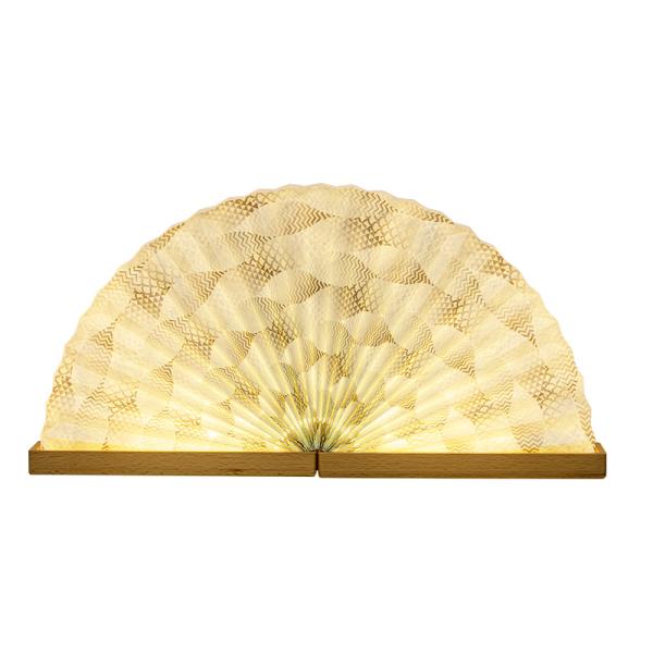 IP20 Modern Portable Paper Fan Lamp LED Light Colourful 2700K