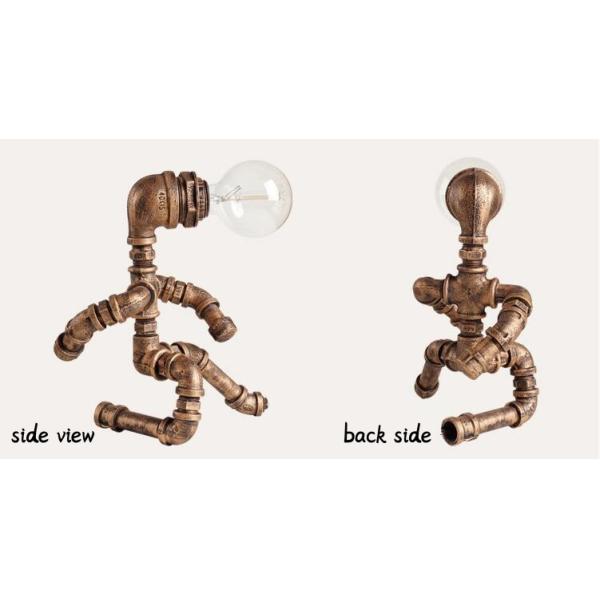 Творческий промышленный ретро чугунный Nightlight ухода за больным исследования спальни Адвокатуры кафа лампы трубы водопровода