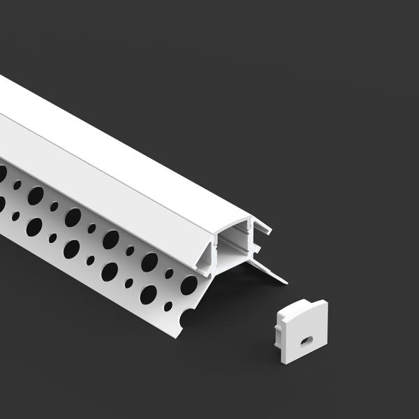 6061-T6 Aluminum Alloy LED Plasterboard Profile with Integrated Diffuser and Sandblasting Oxidation for Uniform Lighting