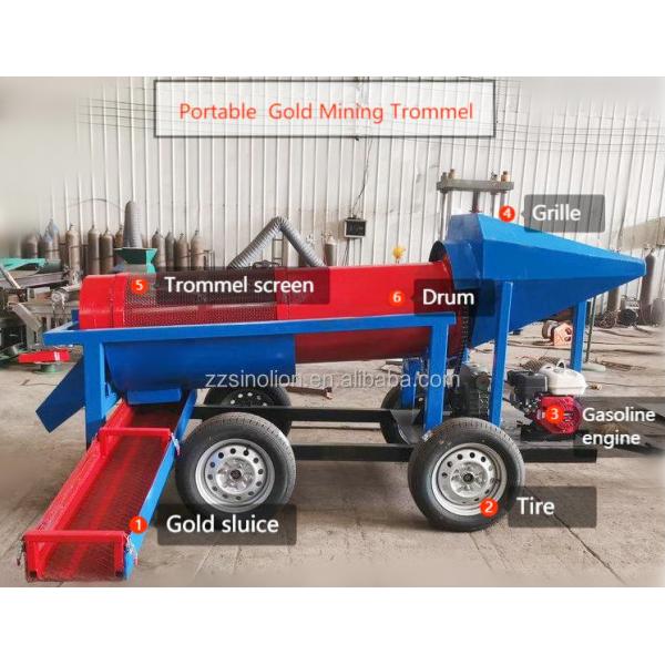 Gravity Separator Small Scale 5-10 Tons Sand Gold Washing Plant Mobile Gold Ore Processing Plant