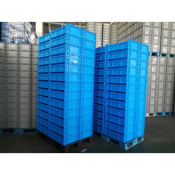 Strong Folding Plastic Stackable Vegetable Bins 600 - 240 Heavy Duty Industrial
