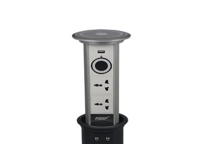 A cozinha retrátil estala acima os soquetes, a cozinha de prata estala acima o soquete da torre