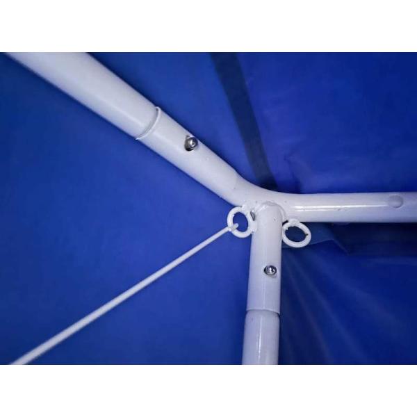 Outdoor 2x3M Disaster Relief Tent Blue Polyester Oxford Painted Steel Tube Canopy