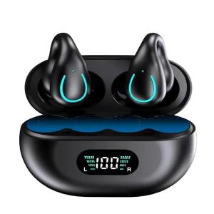 Grampo condução de osso perdida Mic Talking Headset sem fio dos fones de ouvido