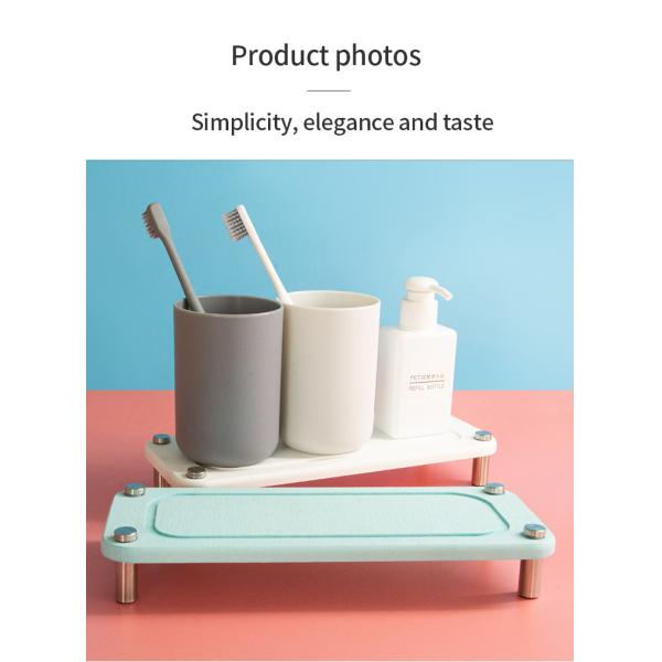 Sustainable Diatomite Toothbrush Cup Coaster for Bathroom Counter Super Absorbent Design