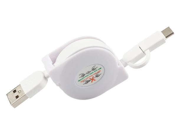 Super Heavy 2 In 1 High Speed USB Cable , 8 Pin Samrtphone USB Extension Wire