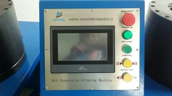Máquina de friso da mangueira hidráulica material de borracha e de aço para as peças da suspensão do ar