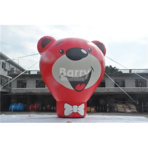 Воздушный шар красного медведя Оксфорда раздувной земной на рекламировать высоту 8.5м