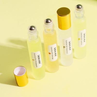 Pink Organic Vegan privé en gros en vrac Revitalizer Bouteille à rouleaux Étiquette stylo à ongles Réservoir d'huile de cuticule pour ongles personnalisé