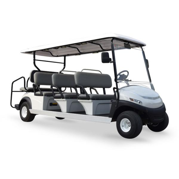 8 Seats Electric Golf Cart 13.7mph Speed Standing Postion of Tail Caddie Equipped for Passenger Transport
