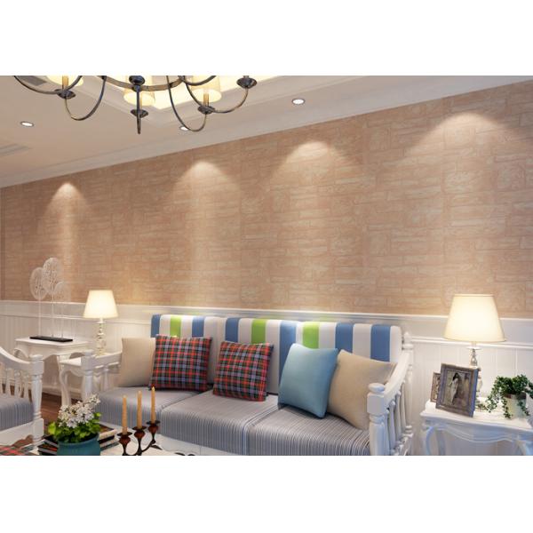 Мягкие не- сплетенные обои влияния кирпича текстуры 3Д для украшения живущей комнаты, КСА перечислили