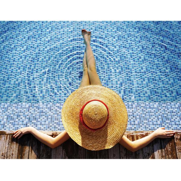 Blue Swimming Pool Mosaic Tiles 300x300mm Glazed Ceramic