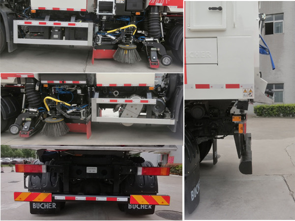 Camion de nettoyage à basse pression avec sac anti-collision et bande décorative