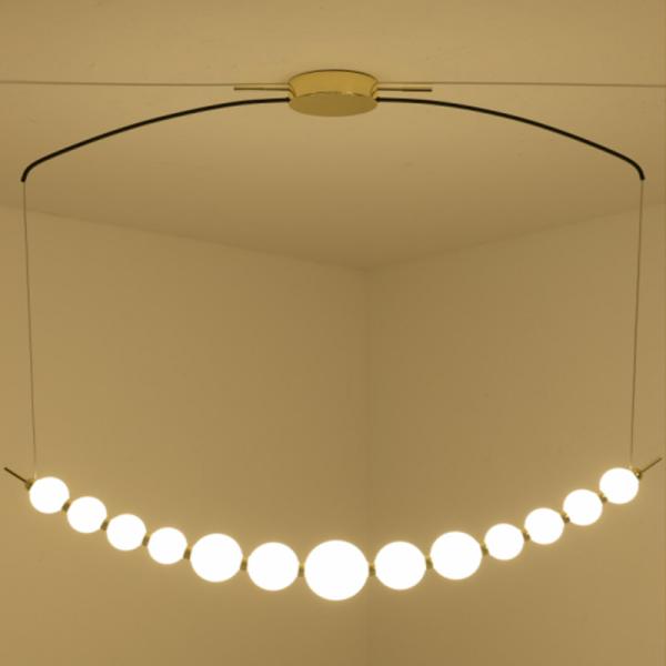 Светодиодная алюминиевая краска Золотая жемчужная столовая люстра 30W