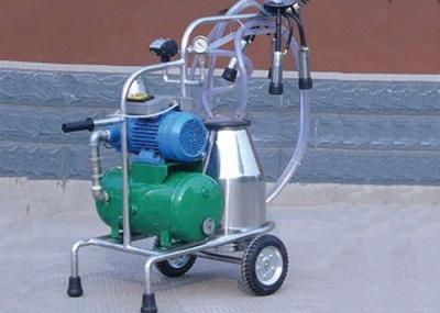 Tipo seco máquina de ordenha móvel da bomba de vácuo com o copo de aço inoxidável do bico