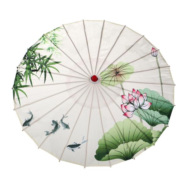 DIY White Oil Paper Umbrella Kids DIY Custom Painting With 12 Colors Watercolor Paint