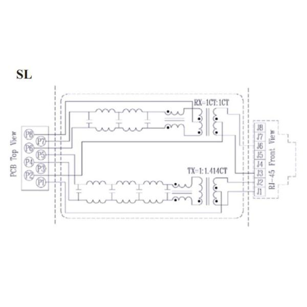 One Port ARJ11A-MASL-QU2 10 Base-T RJ45 Modular Jack with Shielded Tab-Down