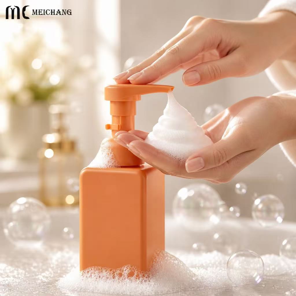500ml / 600ml Refillable Square PET Foaming Pump Bottle, with a 1.5cc foaming dispenser(MC-1806)