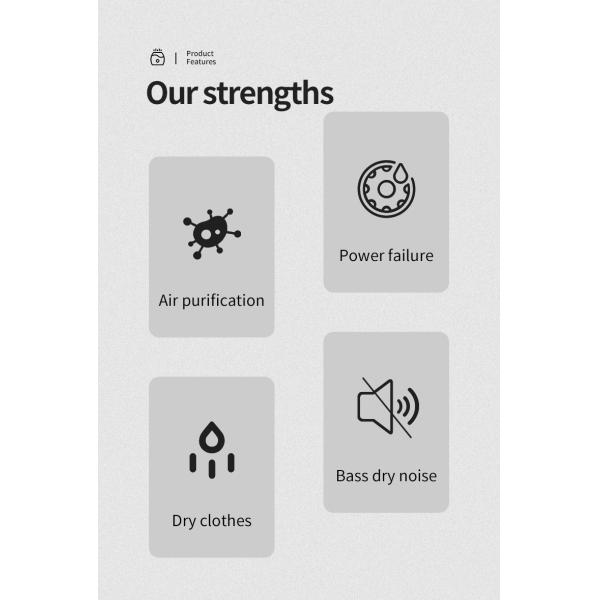 High Efficiency Mini Dehumidifier Smart Portable Air Purifier Dehumidifier for Home