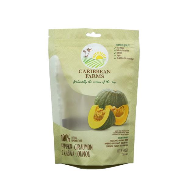 Eco-Friendly Packaging For Coffee Beans Tea Food Snacks Kraft Paper Clear Stand-Up Resealable Zip Lock Custom Logo