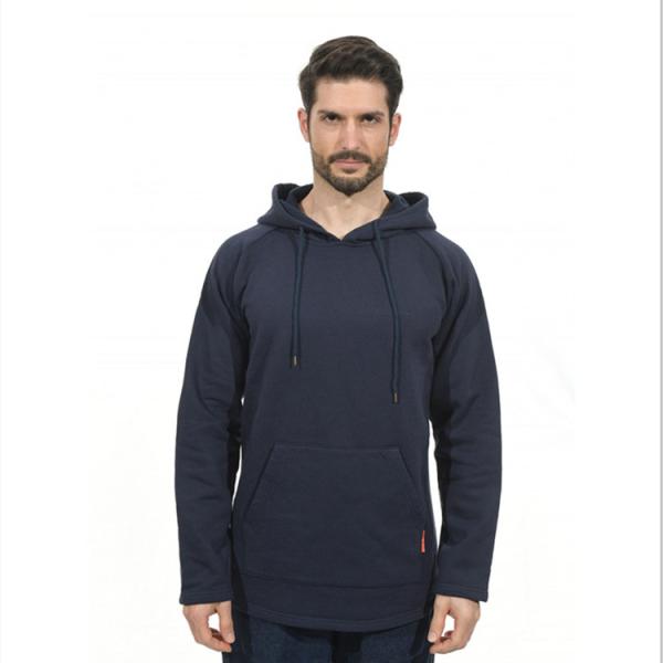 Tamanho ALTO de solda resistente dos azuis marinhos do Hoodie 350gsm da chama NFPA2112