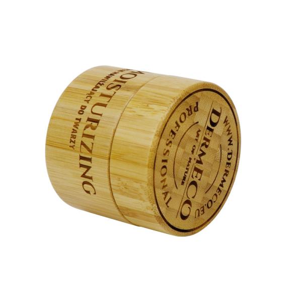 PASSEN 150g Bamboo Cosmetic Packaging 5.3OZ Silk Screen Wooden Cream Jar
