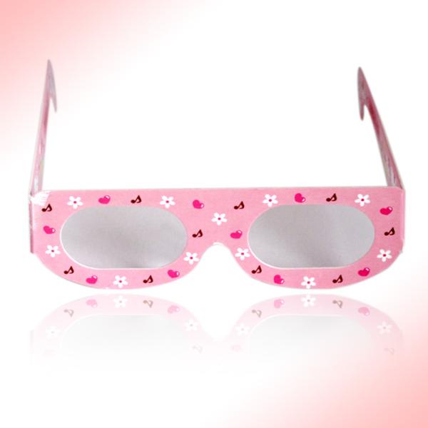 Anaglyphic Paper 3D Glasses , Disposable Red 3d Monitor Glasses 400*37mm Size