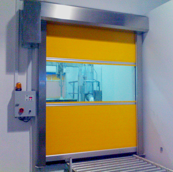 High Frequency Motor System High Speed PVC Stainless Steel Industrial Roll Up Door