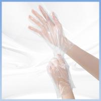 0.025 mm Espessura Luvas de plástico transparente para manipulação de alimentos Luvas de polietileno descartáveis