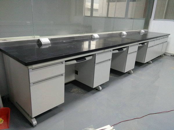 Кислотоупорная деревянная верхняя часть Суда твердого тела ручки 12.7mm сплава алюминия мебели лаборатории